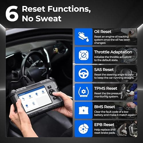 TOPDON ArtiDiag500 4 System OBD2 Scanner, Scan Tool with 6 Reset Service | Oil/Throttle/SAS/TPMS/BMS/EPB Reset, Car Check Engine Code Reader for ABS/SRS/Engine/Trans, FCA, CANFD, Lifetime Free Update thumbnail 4