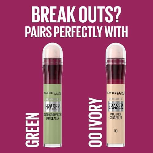 Maybelline Instant Anti-Age Eraser Eye Concealer for Face, Dark Circles, Blemish & Fine Lines Concealer, Full Coverage, Dermatologist Tested, Suitable for Sensitive Skin, Shade: 00 Ivory thumbnail 6