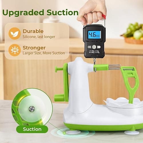 Apple Peeler for Apple Sauce and Pie, 8-Wedge Apple Slicer Corer with Stainless Steel Blades, Upgraded Strong Suction Base, Includes 2 Replacement Blades thumbnail 6