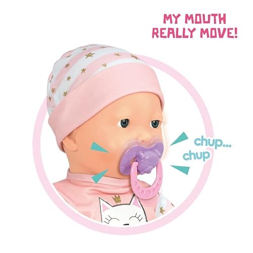 Mother Love Interactive Baby Dolls,16 Inches Dolls with Realistic Sounds and Movements,Talking and Crying Baby Doll, Soft Cloth Body with Feeding Toy, Dolls for 3+ Year Old Girls thumbnail 4