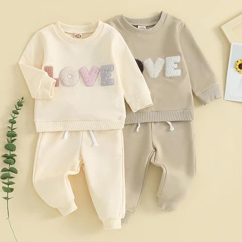 2Pcs Set Infant Baby Girl Fall Clothes Daddys Girl Long Sleeve Crewneck Sweatshirt+Joggers Pants Winter Outfit Set thumbnail 7