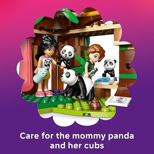 LEGO Friends Panda Sanctuary Animal Care Pretend Play Toy for Girls & Boys - Interactive Storytelling & Building Playset with Panda Toys for Kids, Ages 7+ - Gift Idea for Birthdays - 42648 thumbnail 5