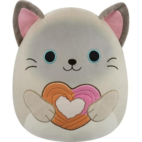 Squishmallows Original 12in Felton The Siamese Cat Holding Heart Churro – Official Jazwares Valentine’s Day Plush (Medium-Sized) - Image 1