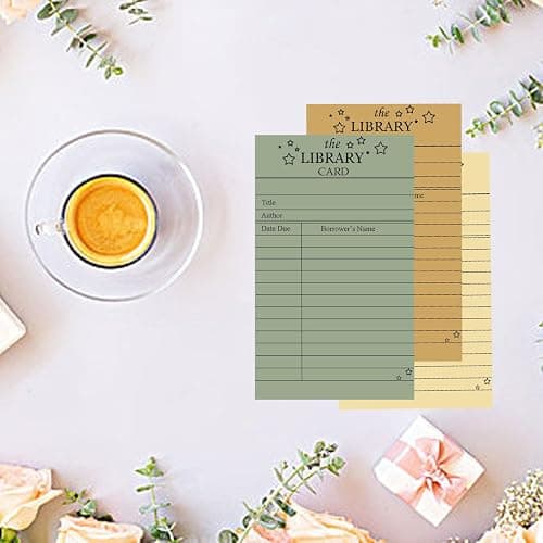 100 Pack Colorful Library Cards 3x5 inch Bulk Library Checkout Cards for School Book Checkouts,Due Date Record Keeping for Book Pockets and Classroom Supplies Cataloging thumbnail 2