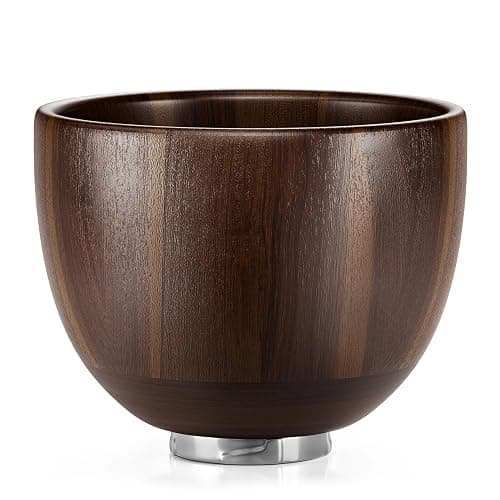 SpaceAid Wooden Bowl for Mixer - Kitchen Space Aid Acacia Wood Mixing Bowls Holder for Stand Mixer, Compatible with 4.5 & 5 QT Tilt-Head Models Kitchen, Natural Wood - Image 1