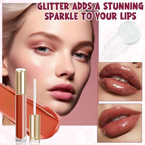 JCOOS Diy Lip Gloss Kit, Lip Gloss Making Kit, LipGloss Making Kit Make Your Own Lip Gloss Making Supplies, Shimmery LipGloss Base, Empty Tubes, Jojoba Oil, Women Teen Girl Gifts Trendy Stuff thumbnail 7