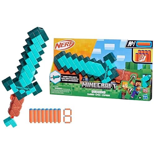 Nerf Minecraft Sword Dart Blaster, Pull Back Priming, Foam Edge, 8 N1 Darts, Ages 8+ thumbnail 11