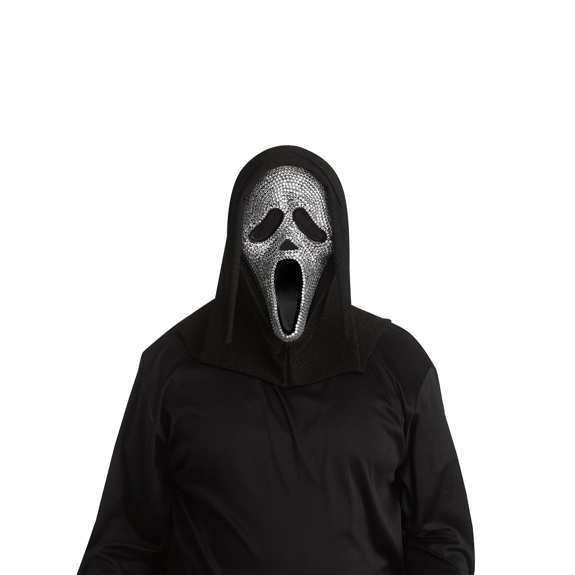 FunWorld Unisex Adult Ghost Face Crystal Bling Mask - Image 1