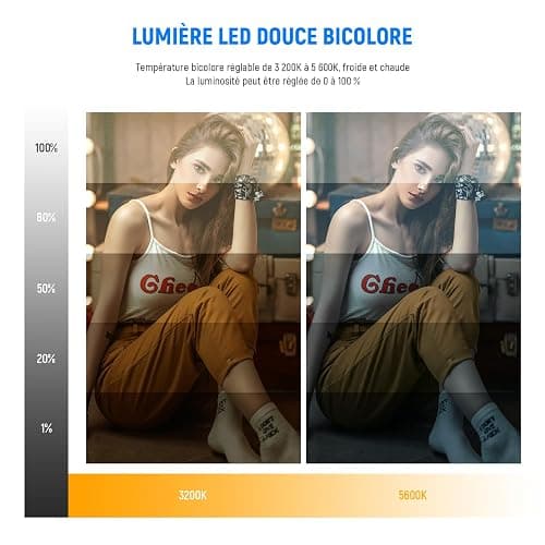 NEEWER 2 Packs Panneau Lumière Vidéo LED 12,9" avec Batterie 8000mah Intégrée Éclairage Vidéo Bicolore Variable avec Support Lumière&Sac Transport pour Jeu/Diffusion Direct/Youtube/Studio/Photographie thumbnail 2