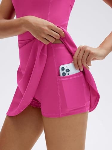 SUUKSESS Tennis Dress with Shorts Underneath Easy Peasy Athletic Dress for Women Golf Workout Active Dresses thumbnail 3