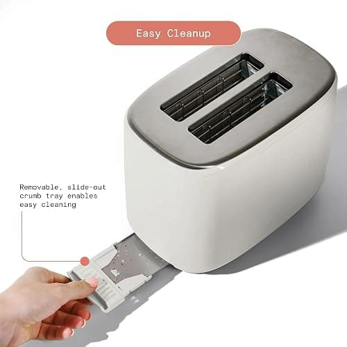 Beautiful 2-Slices Touchscreen Toaster with Digital Display, 7 Shade Settings, Bagel/Frozen Presets, Extra-Wide Slots, 900W (White) thumbnail 5