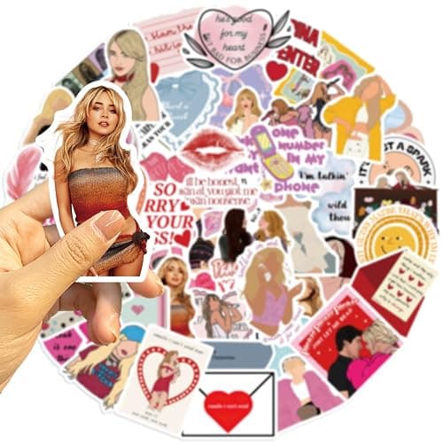 50pcs Music Singer Sabrina Carpenter Stickers Pack,Vinyl Waterproof Sticker Decals for Water Bottle, Laptop, Phone, Scrapbooking, Journaling Choice for Adults for Party Supply Decor thumbnail 3