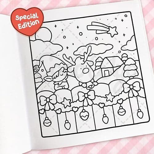 Cozy Christmas: The Cute and Relaxing Festive Colouring Book for Kids and Adults (Coco Wyo) thumbnail 5