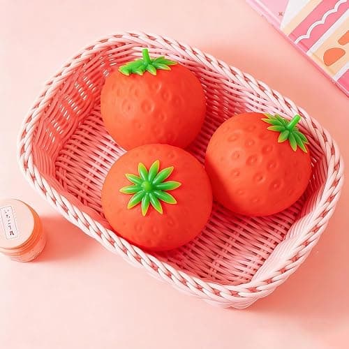 Giant Strawberry Squishy Jumbo, Squeezy Strawberry Stress Ball, Jumbo Squishy Strawberry Fidget Adults, Squishy Toys Large Strawberry, Party Favor Slow Rise Pressure Release Toy (3.14 x 1.96 in) thumbnail 8
