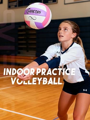 Saretas Volleyballs, PU Official Size Soft Touch Kids Volley Ball, Cute Volleyball for Girl, Christmas Volleyball Gifts for Teen Girls,Beginners,Players,Team,Middle School Lover,Include Pump&Net thumbnail 3