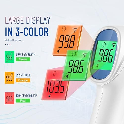 Forehead Thermometer for Adults and Kids, Digital Baby Thermometer with Fever Alarm, Fast Accurate Results, Home Medical & Nurse Essentials thumbnail 3