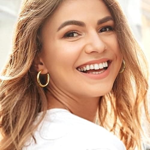 Valentines Day Gifts for Her - Adoyi 9 Pairs Gold Hoop Earrings Set for Womens Twisted Huggie Hoops Earrings 14K 18K Gold Plated for Girls Valentines Mother's Day Birthday Gifts Lightweight thumbnail 2