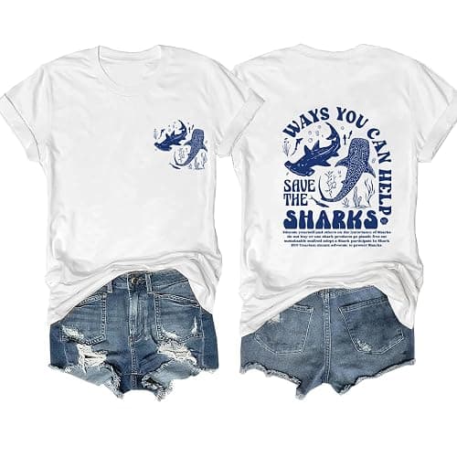 Save The Shark Shirt Way You Can Help T-Shirt Shark Tee - Image 1