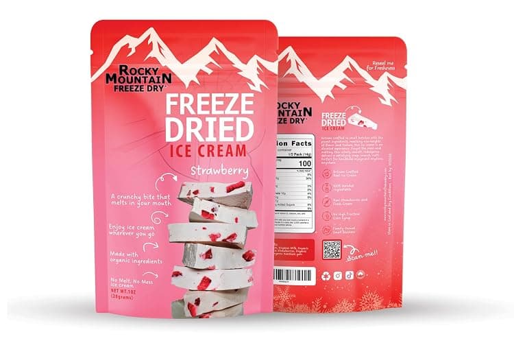 Freeze Dried Ice Cream – Strawberry Ice Cream That Doesn’t Melt – Crunchy Creamy Snack with Clean Ingredients – Rocky Mountain Freeze Dry (1 OZ, Strawberry) thumbnail 7