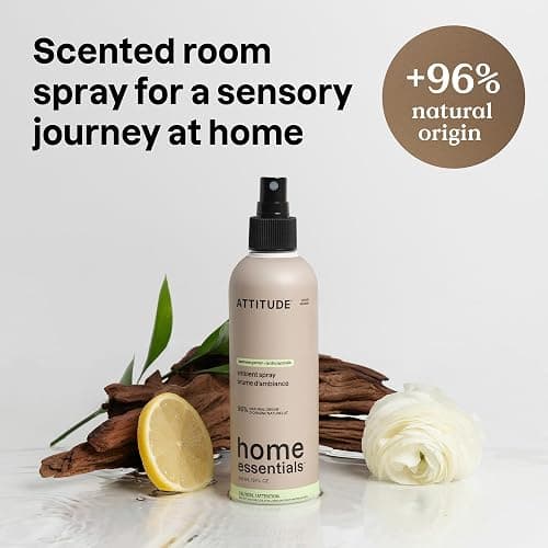 ATTITUDE Scented Room and Air Freshner Spray, for Home and Bathroom, Natural Origin Ingredients, Vegan,Floral and Woody Scent, Japanese Garden, 8 Fl Oz thumbnail 2