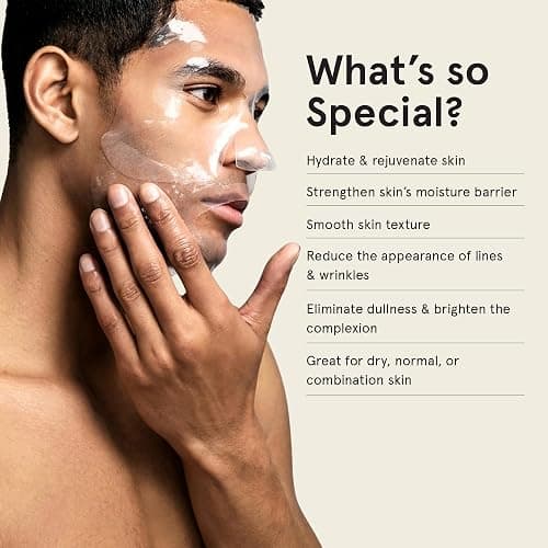 JAXON LANE BRO MASK: Korean Face Mask for Men | 2 Pc. Hydrating Anti Aging Sheet Masks Contains Vitamin C, Vitamin E, Hyaluronic Acid, Hydrolyzed Collagen for Face Care & Acne Treatment (4 Pack) - 4 Count (Pack of 1) thumbnail 4