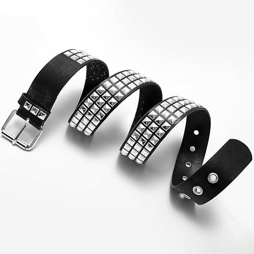 YA BELT Studded Belt for Women and Men Goth Metal Punk Belt Scene Style Cool Belts for Jeans thumbnail 4