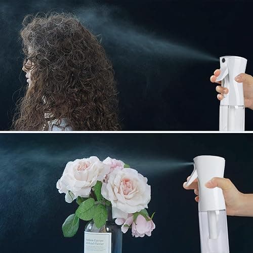 TANSHINE Continuous Hair Plant Mister Spray Bottle Fine Empty Small Mist Spray Bottles Mist Sprayer Water Alcohol Cleaning Spray Mist Bottle for Curly Hair Styling Products,Plants, 200ml,Clear thumbnail 6