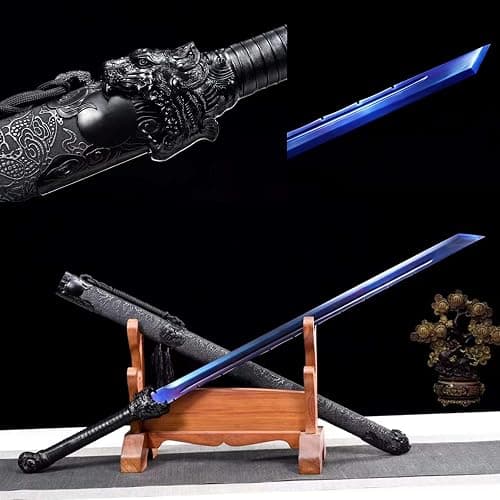 LQSMX sword 107cm Zweihändiges Schwert/scharf/Katana Schwert scharf Samuraischwert Handgeschmiedeter Manganstahl - Image 1