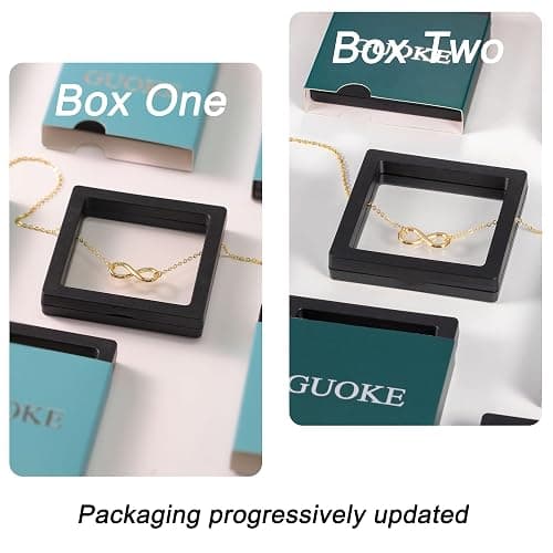 GUOKE 14K Gold Plated Dainty Pendant Butterfly Bead Boot Bee Baseball Flower Compass Airplane Heart Hummingbird Tree Necklace Simple Jewelry Gift for Women thumbnail 7