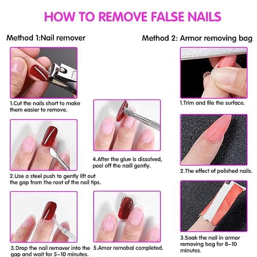 WJIASI Natural False Nails Oval French Acrylic Nails Artificial Nails Tips for Girls Women Natural Color (500 Pieces,10 Sizes) thumbnail 4