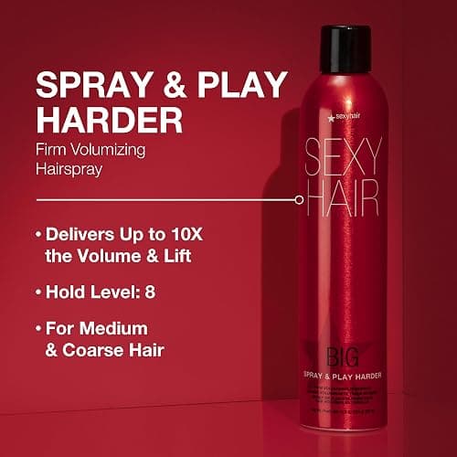SexyHair Big Spray & Play Harder Firm Volumizing Hairspray | All Day Hold and Shine | Up to 72 Hour Humidity Resistance thumbnail 2