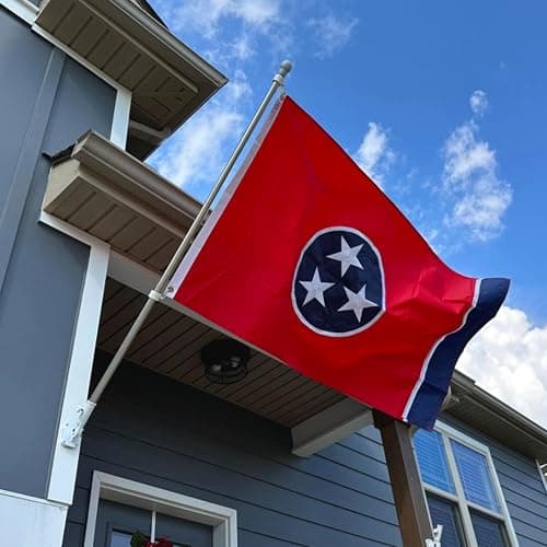 KEYCA Embroidery Tennessee Flags 3x5 Outdoor Heavy Duty Double Sided 340D Nylon Vivid Color Anti-Fading with 2 Brass Grommets for Home/Company/Indoor Outdoor Decoration thumbnail 2