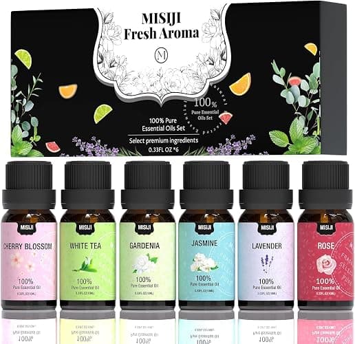 MISIJI Floral Essential Oil Set, Aromatherapy for Diffuser, for Candle 6 * 10ML - Image 1