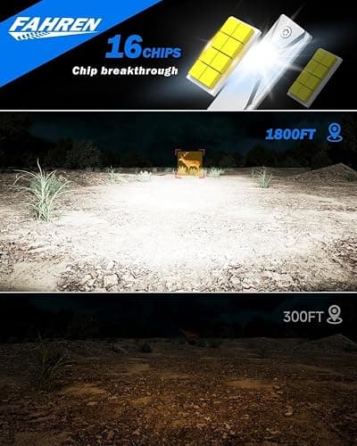 FAHREN 9006 9005 Bulbs Combo, 900% Brighter 6500K White High-Performance 9005/HB3 9006/HB4 Driving Light or Fog, Non-Polarity, Plug and Play, Pack of 4 thumbnail 2