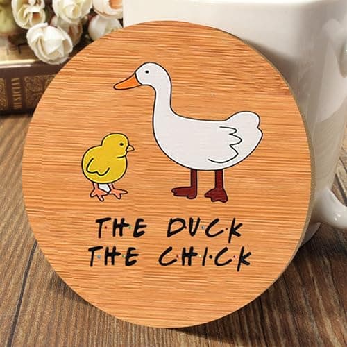 Friends TV Show Merchandise,Friends Drinks Coasters Set of 6,Bamboo Coasters with Holder,Friendsgiving Gift Ideas, for Friend thumbnail 7