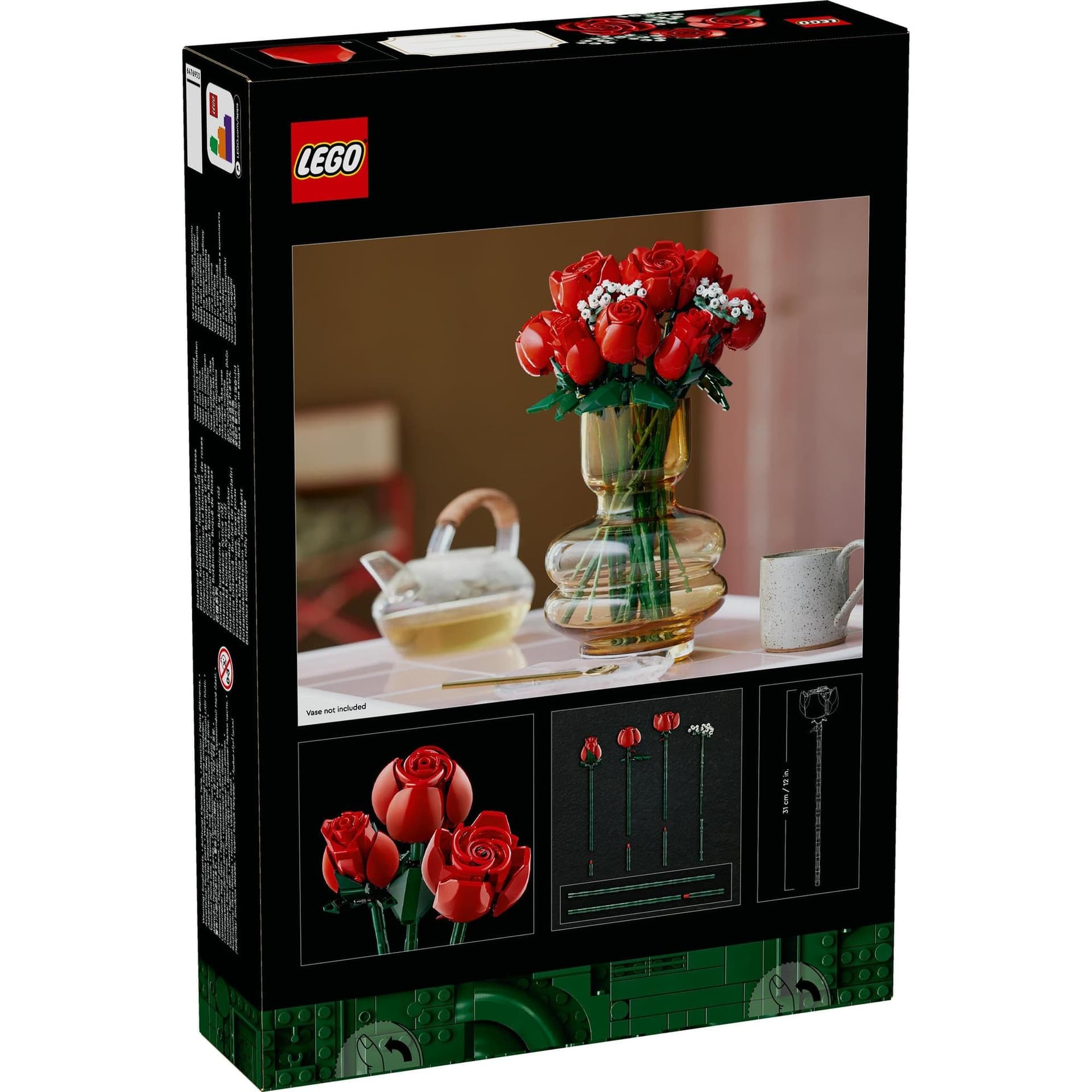 LEGO Botanicals Bouquet of Roses, Artificial Flowers for Adults, Botanical Collection Rose Toy, Home Decor or Office Display, Special Treat for Women and Men, Relaxing Activity, Flower Bouquet 10328 thumbnail 12