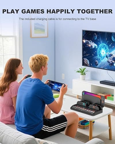 Switch 2 Games Organizer Station with Controller Charger,Desktop Charging Dock for Nintendo Switch 2 Joy-Con Controllers,4 Joy-Con Charging &20 Games Cards Storage Charging Organizer for NS2 thumbnail 9
