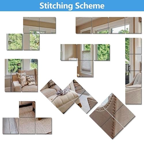 NKJVE Unbreakable Mirror Tiles Self Adhesive,4PCS 8”x8” Toddler Mirror for Classroom Decor, Peel and Stick On Small Mirrors for Wall Decor, Shatterproof Plastic Mirrors Stickers for Kids Decorative thumbnail 9