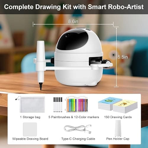 Drawing Robot for Kids Educational Toys, Robot Toys Creative Drawing Learning Kit with 150 Word Cards, Gift for Girls and Boys 4 5 6 7 8 Years Old thumbnail 5