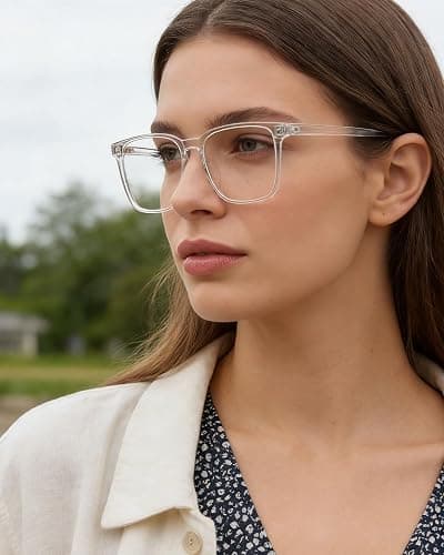 TEAPLMTT Oversized Square Blue Light Blocking Glasses Anti Glare Computer Glasses thumbnail 3