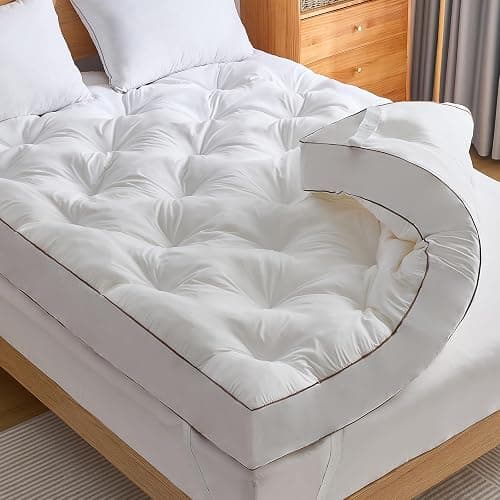 WhatsBedding 4 Inch Memory Foam Mattress Topper Twin for Back Pain Relief, Filled with Breathable Gel Memory Foam, Fluffy Comfort Supportive Pillow Top Mattress Topper, 75x39x4in - Image 1