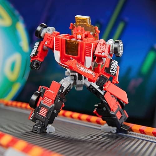 Transformers Collaborative Hot Wheels® x GT-Scorcher, Deluxe Class 5-Inch Robot Action Figure Converts to Racecar, Ages 8+ thumbnail 6