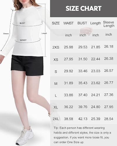 4 Pack Women's Long Sleeve Compression Shirts Athletic with T-Shirts Workout Tops for Gym Yoga Running thumbnail 6