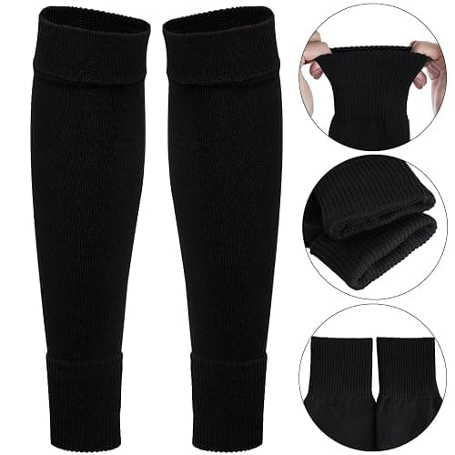 phnydreg 3 Pairs Leg Sleeve Shin Pre Cut Socks for Kids Youth Men Women Soccer Running Cycling thumbnail 3