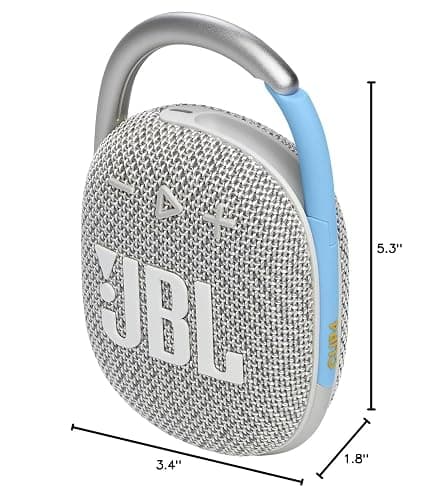 JBL Clip 4 Eco Waterproof Portable Bluetooth Speaker Bundle with gSport Carbon Fiber Case (White) thumbnail 9