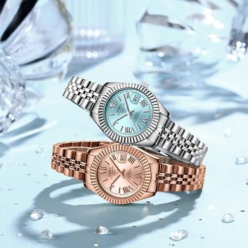 NIBOSI Watches for Women Analog Quartz Waterproof Ladies Wrist Watches with Date Dainty Fashion Luxury Stainless Steel Watch for Small Wrists Female Elegant Dress Women's Watch thumbnail 9