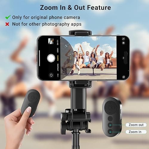 Wireless Camera Remote Control with Zoom for iPhone & Android, Bluetooth Camera Remote Shutter with Front/Rear Camera Switch for Photo & Video, Smartphone Bluetooth Clicker for TikTok. thumbnail 3