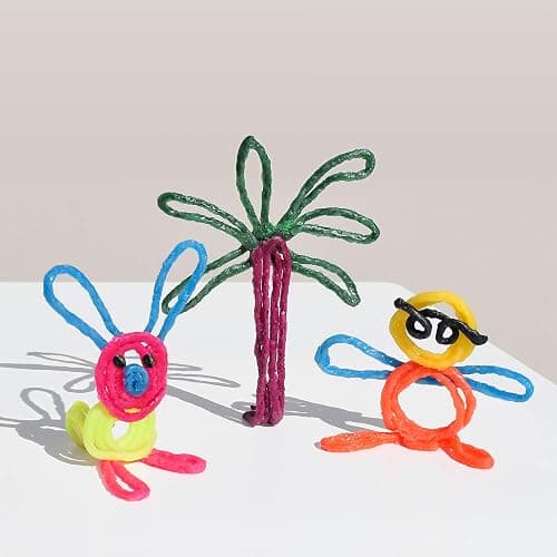 Wikki Stix for Doodlers - Kid's Travel Essential: Portable Creativity On-The-Go! Pack of 24 Wikki Stix in Neon and Primary Colors. Made in USA ! 3 & Up. thumbnail 2
