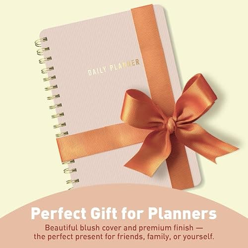 Sweetzer & Orange Daily Planner Notebook – Undated Two-Page Daily Layout with Hourly Schedule, To-Do List, Priorities, and Notes – 6.5" x 9.5" Spiral Bound Productivity Organizer – 160 Pages thumbnail 7