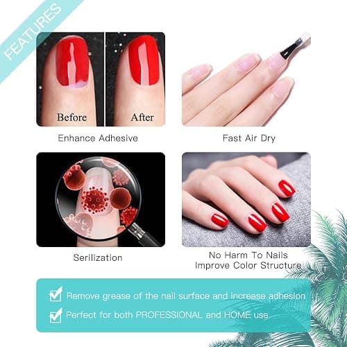 Gellen Nail Dehydrator and Nail Primer, Long-Lasting Air Dry (Acid Free) for Acrylic Powder and Gel Nail Polish, Superior Protein Bonding, 15ML / 0.5 oz Each thumbnail 4
